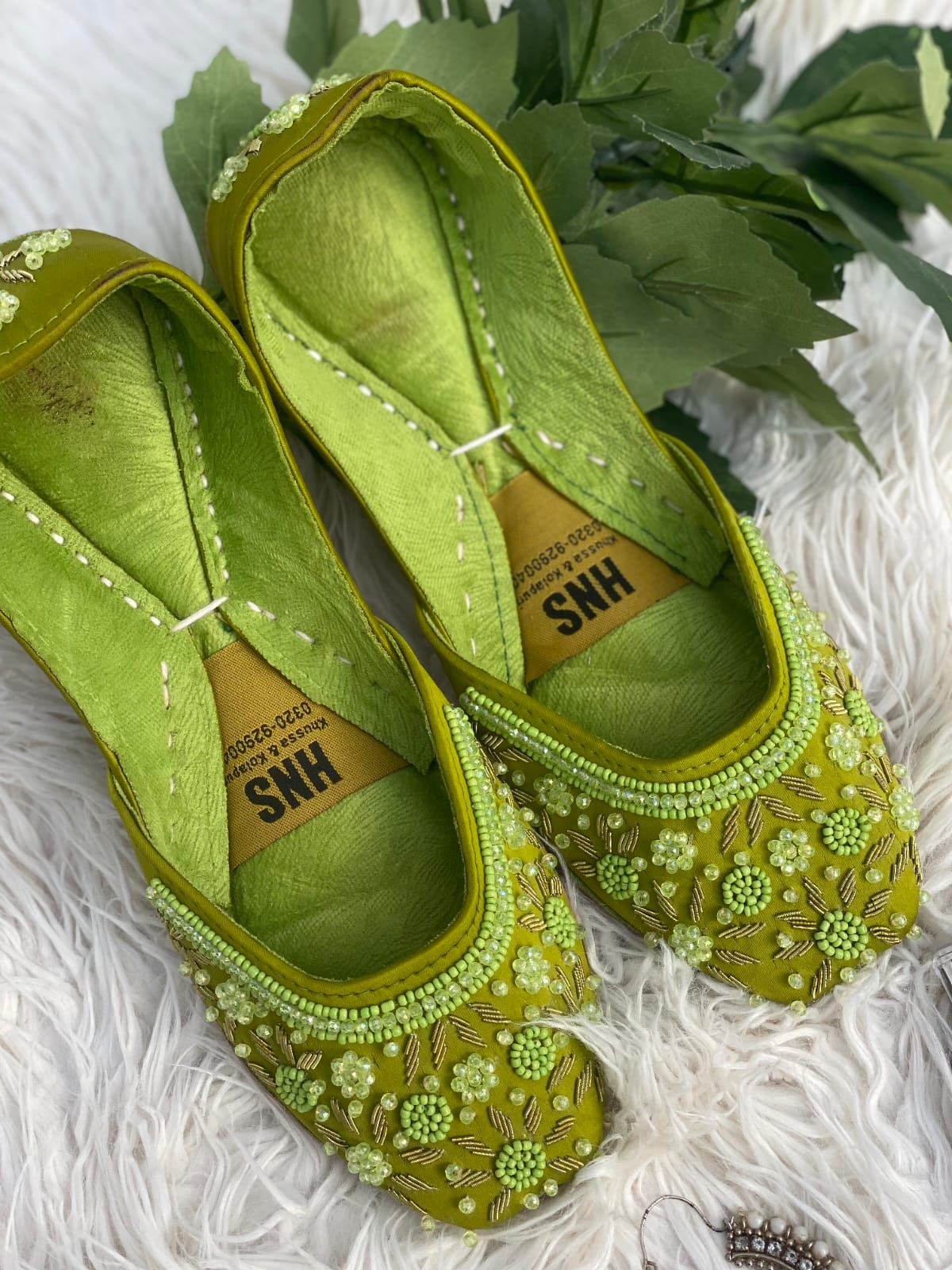 Luxury Golden Embroidered Handmade Khussa
