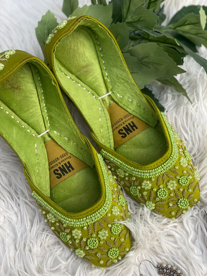 Luxury Golden Embroidered Handmade Khussa