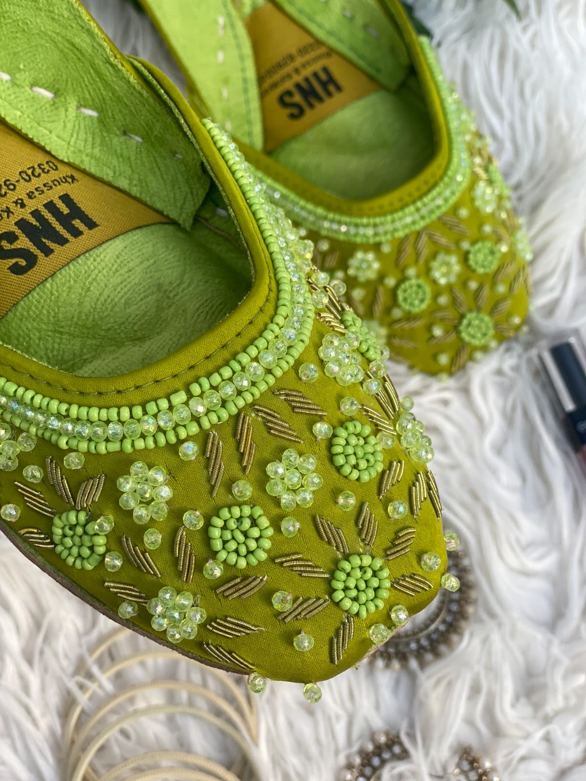 Luxury Golden Embroidered Handmade Khussa