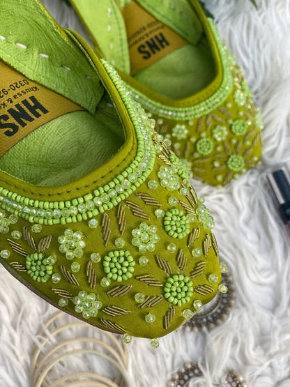 Luxury Golden Embroidered Handmade Khussa